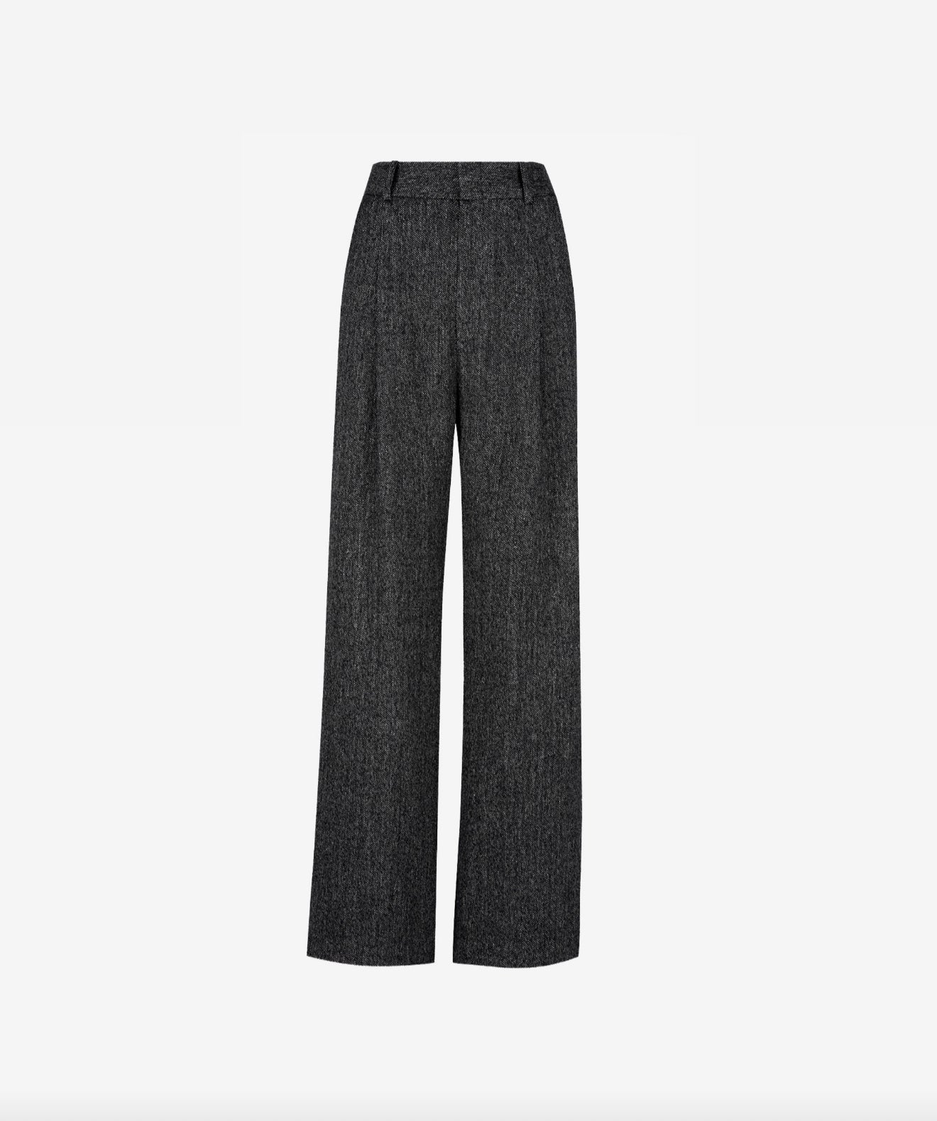 Smythe Pleated Trouser - Black Tweed