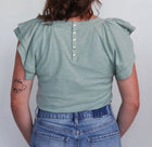 Nation Ltd Florry Ruffled Raglan Tank - Laurel