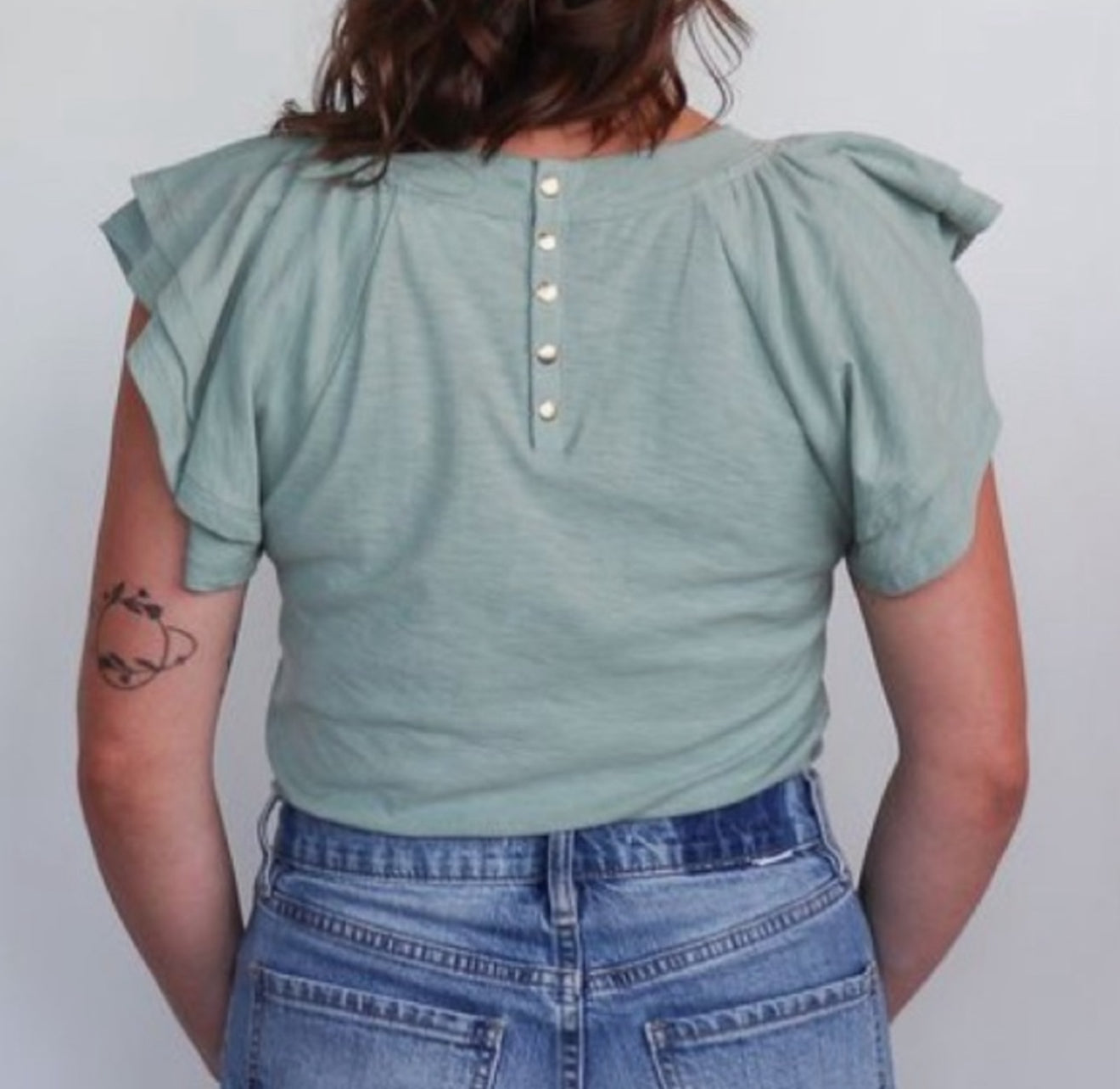 Nation Ltd Florry Ruffled Raglan Tank - Laurel