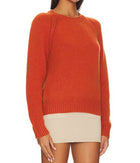 Autumn Cashmere Relaxed Open Raglan Crew - Henna