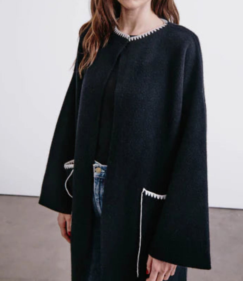 Chan Luu Kerrington Wool Cashmere Coat - Black