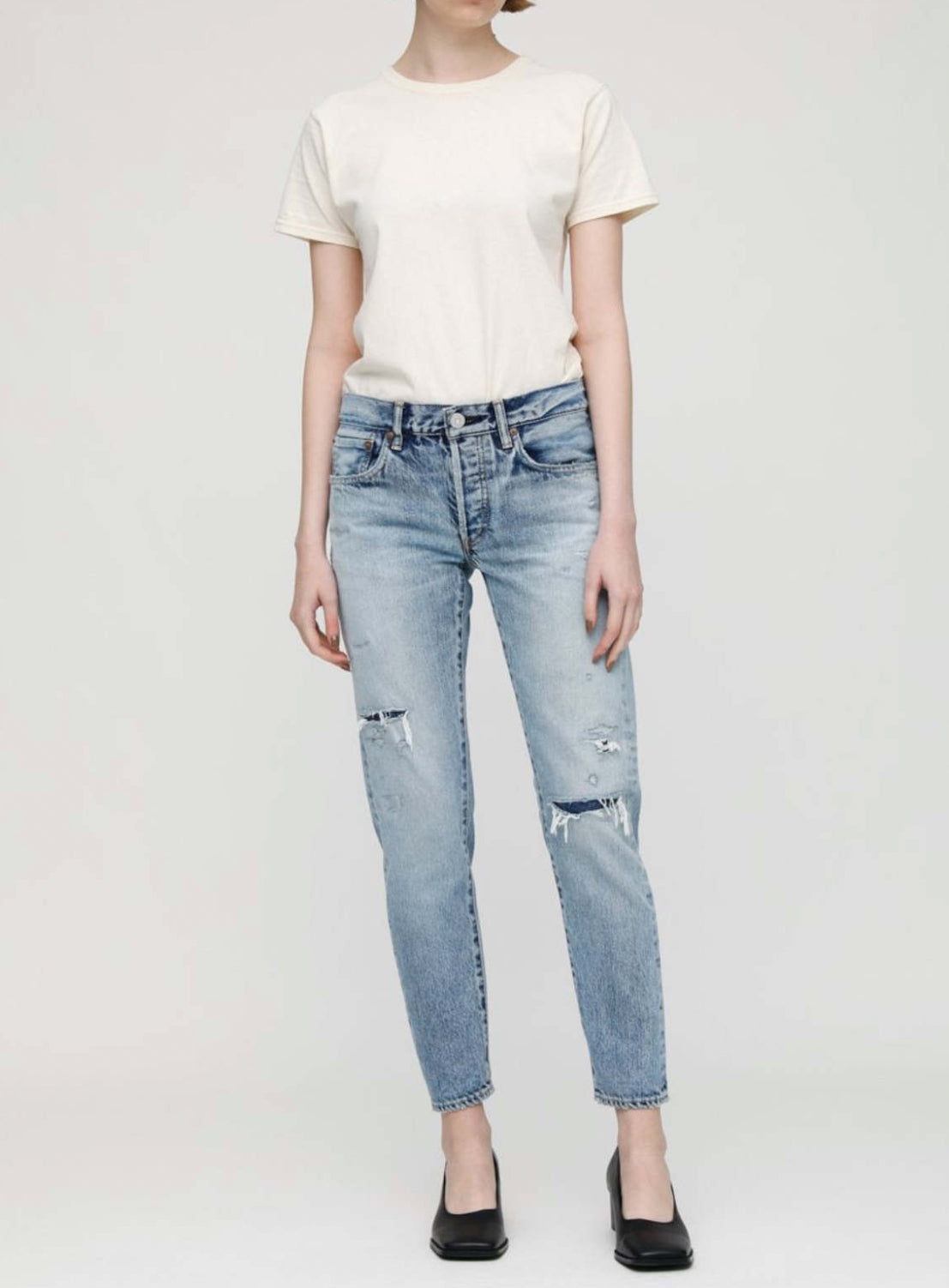 Moussy Vintage Chess Park Tapered Jeans - Blue 111