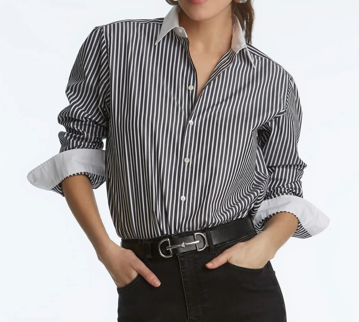 Elliott Lauren Contrast Shirt - Black/White