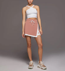MICHI Sabato Skirt - Pink Sand/White