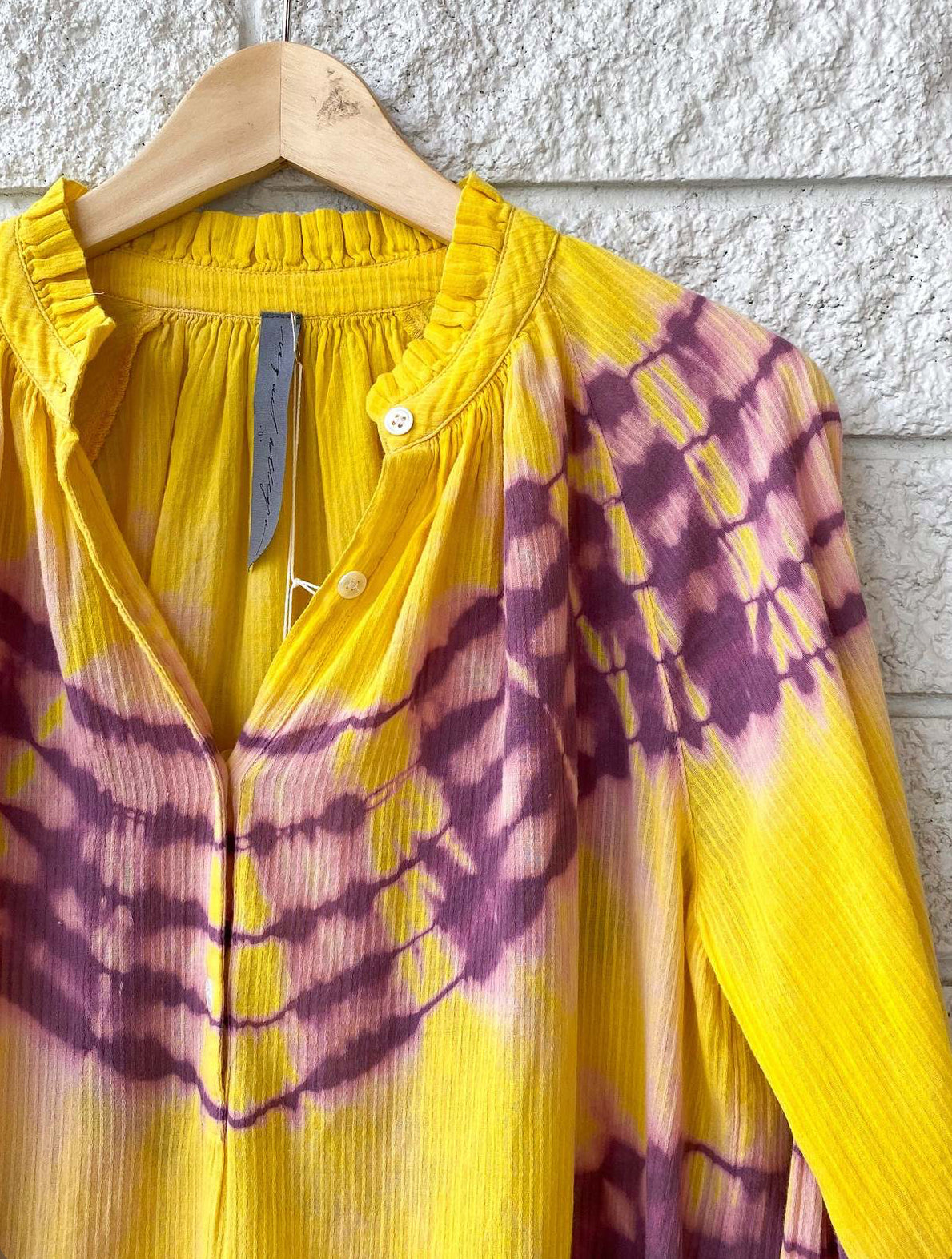 Raquel Allegra Victorian Ruffle Blouse - Acid Light