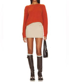 Autumn Cashmere Relaxed Open Raglan Crew - Henna