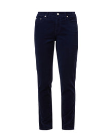 Fabrizio Gianni Corduroy Straight Leg Pant - Navy