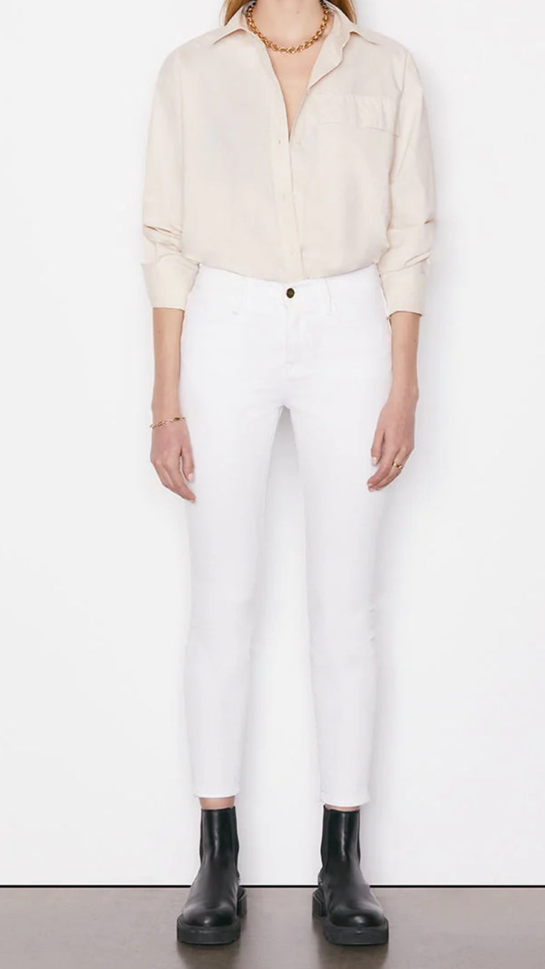 Frame Le High Skinny - Blanc