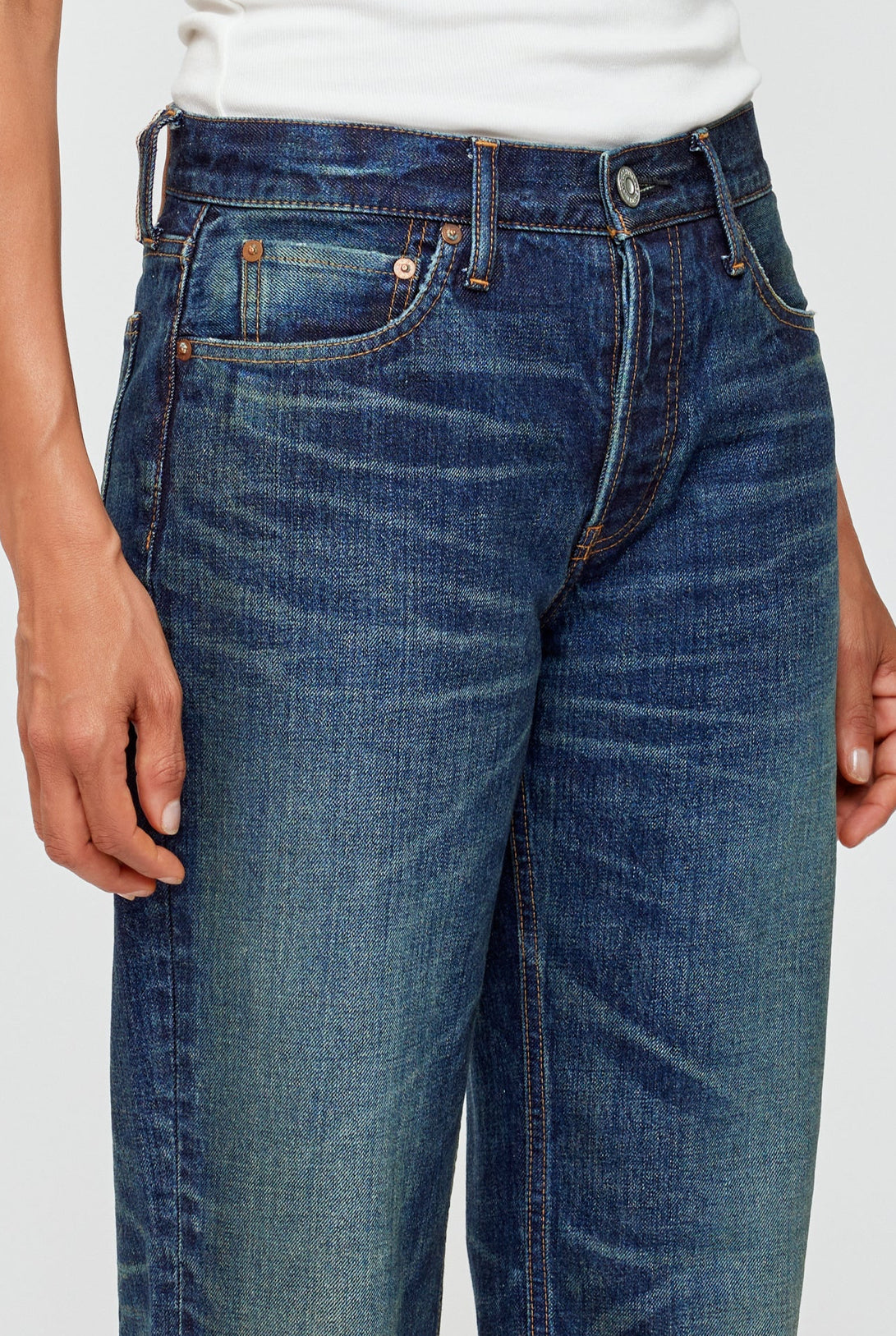 Moussy Vintage Ortega Wide Straight - 113 Dark Blue