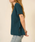 Project Social T Knock Out V Neck Tee - Oceanic Teal