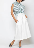 TELA Azalea Skirt - Optical White