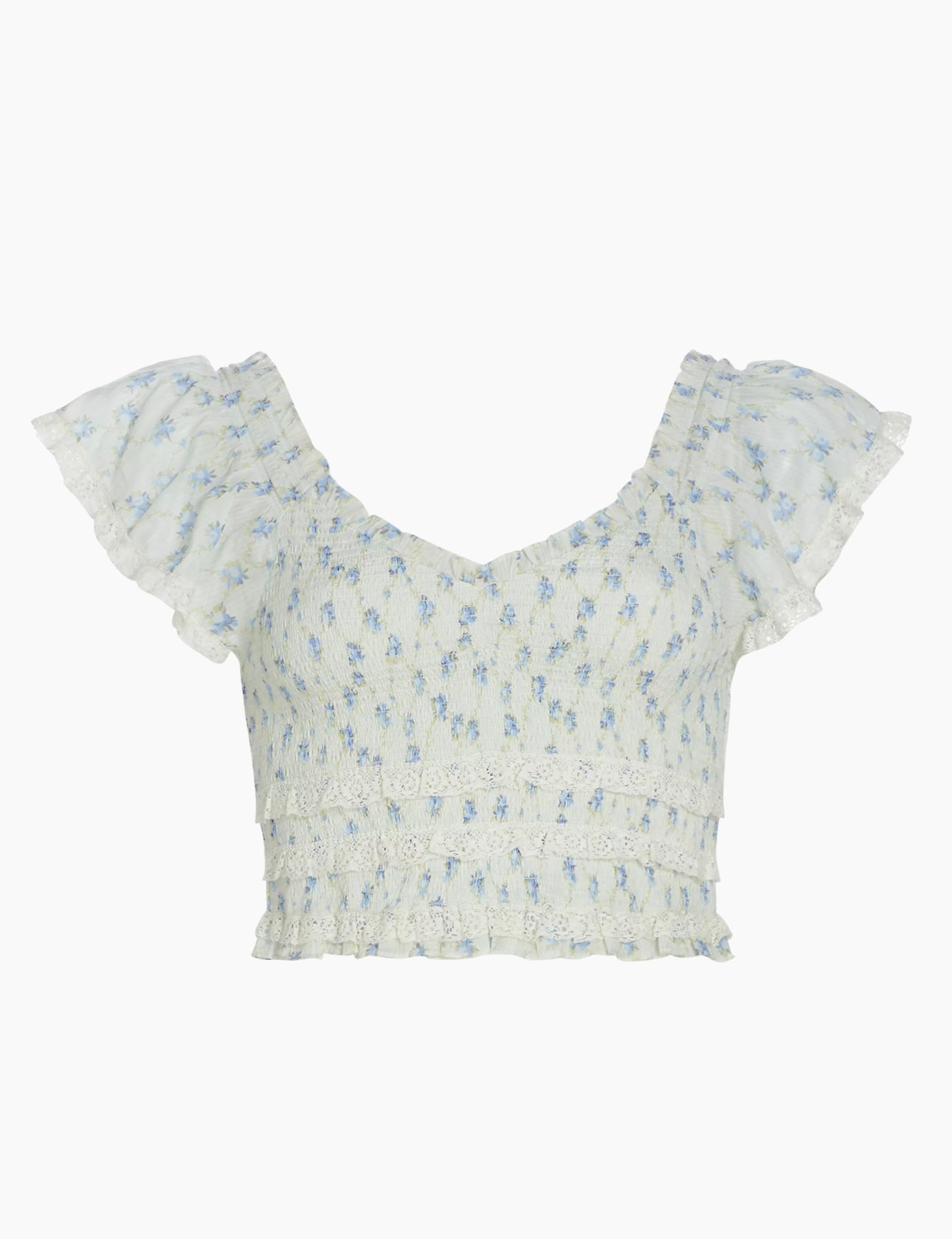 LoveShackFancy Beaming Crop Top - Angel Falls