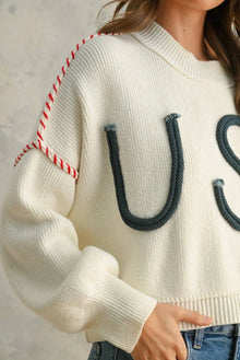 Miou Muse USA Forever Sweater - Off White