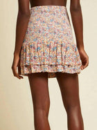 Nation Ltd Mitzy Smocked Mini Ruffle Skirt - Flower Power