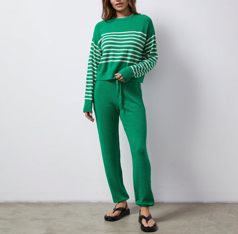 Monrow Boucle Knit Vintage Sweatpants - Parsley