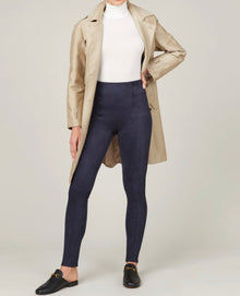 Spanx Faux Suede Leggings - Navy