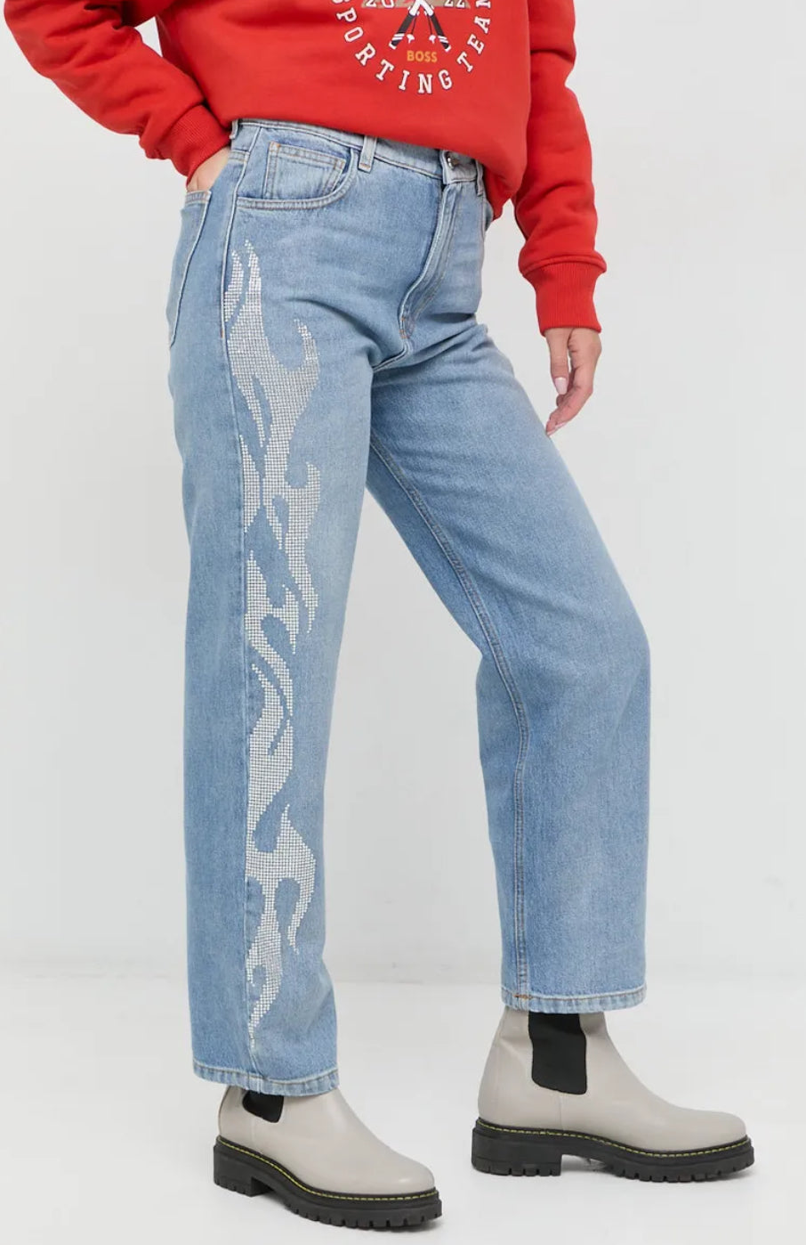 Beatrice .b Fiamma Crystal Accent Jeans