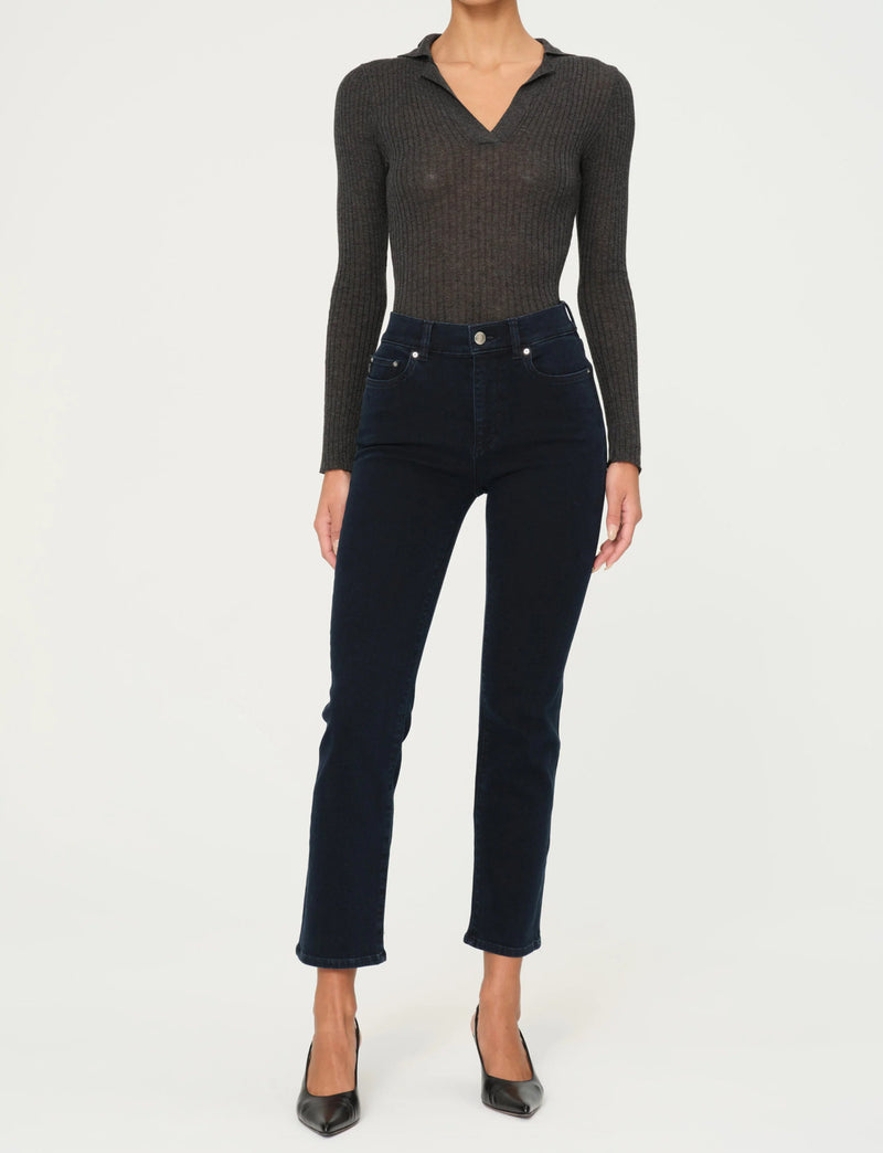 DL1961 Mara Straight Mid Rise Instasculpt Ankle Jean - Flatiron