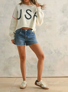 Miou Muse USA Forever Sweater - Off White