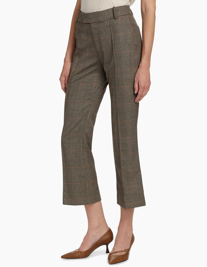 Frame Check Cropped Trousers