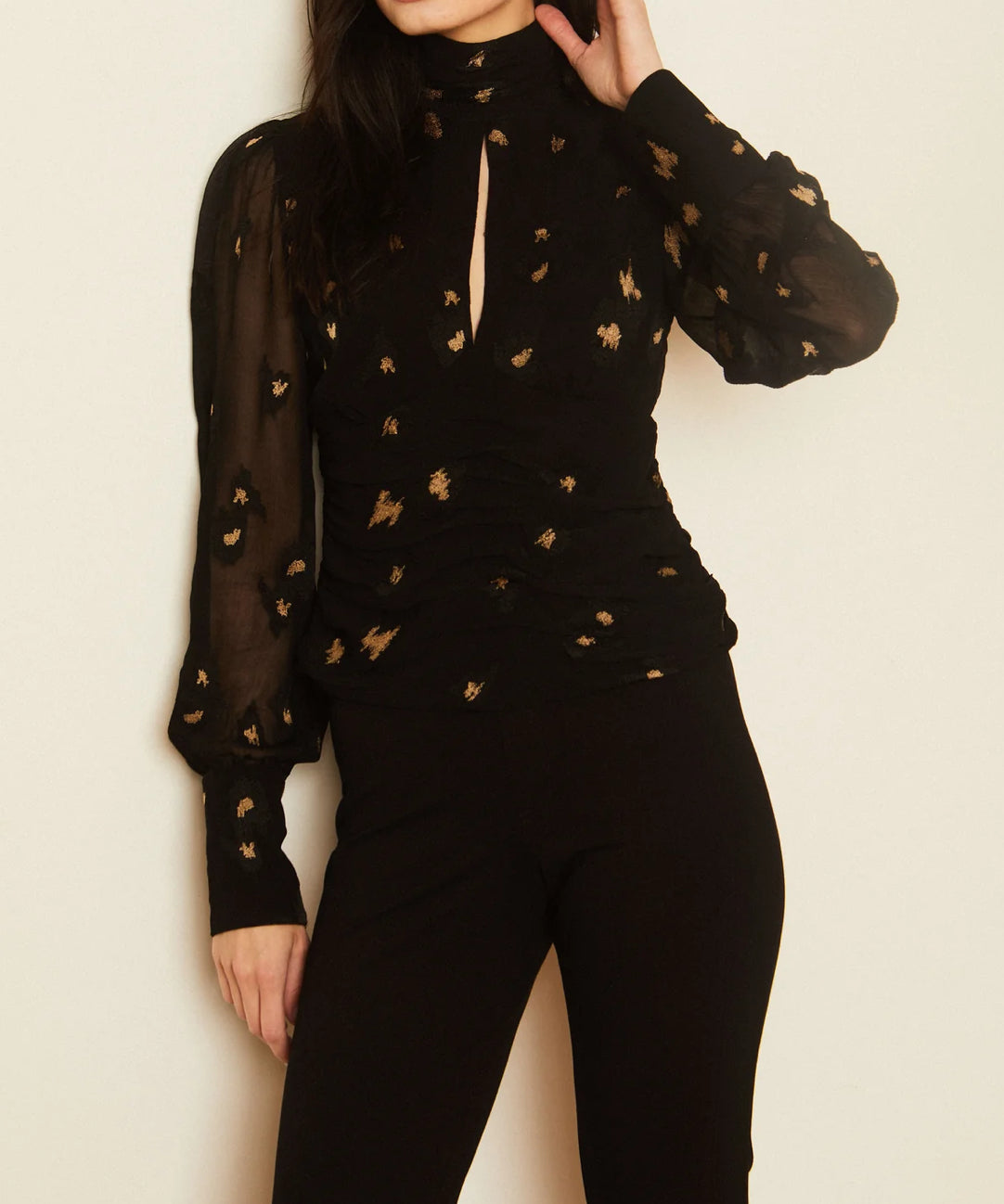 Caballero Joella Starry Night Jacquard Top