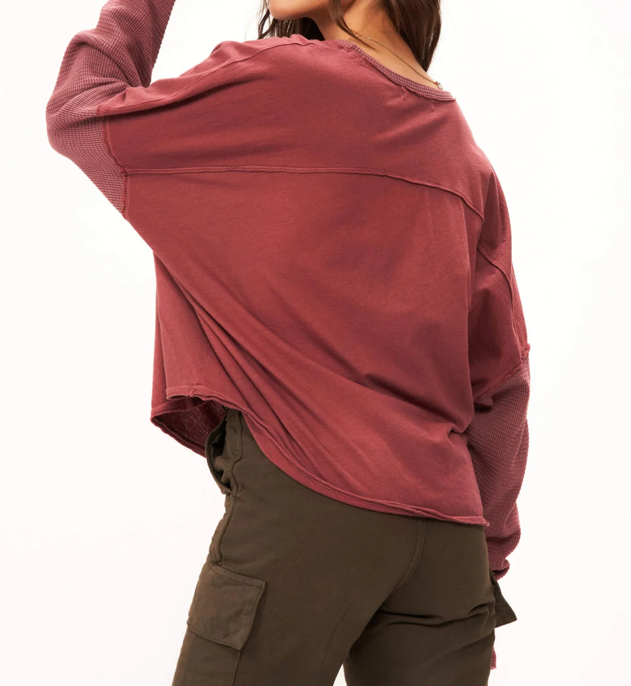 Project Social T Show Me Love Thumbhole Long Sleeve - DW Venetian Wine