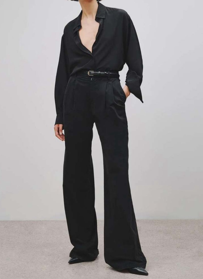 Nili Lotan Flavie Pant - Jet Black