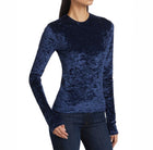 Frame Velvet Top - Blu Scuro