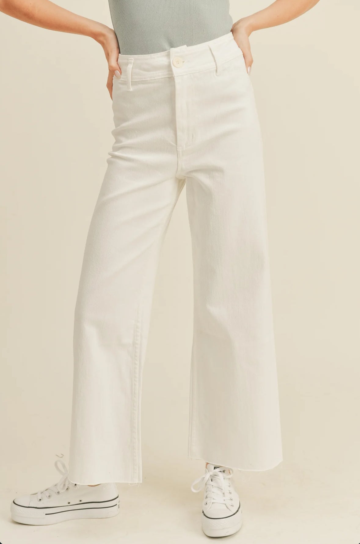 Miou Muse Straight Wide Leg Denim Pants