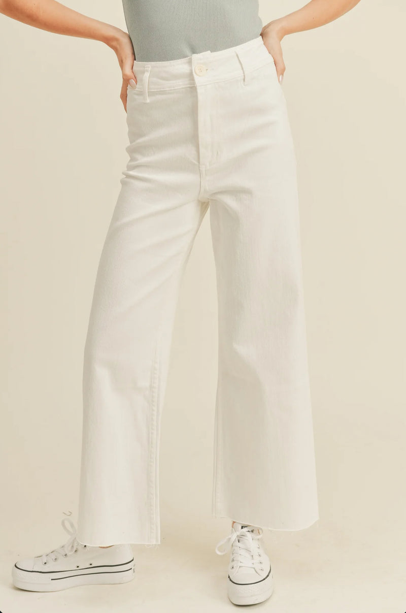 Miou Muse Straight Wide Leg Denim Pants