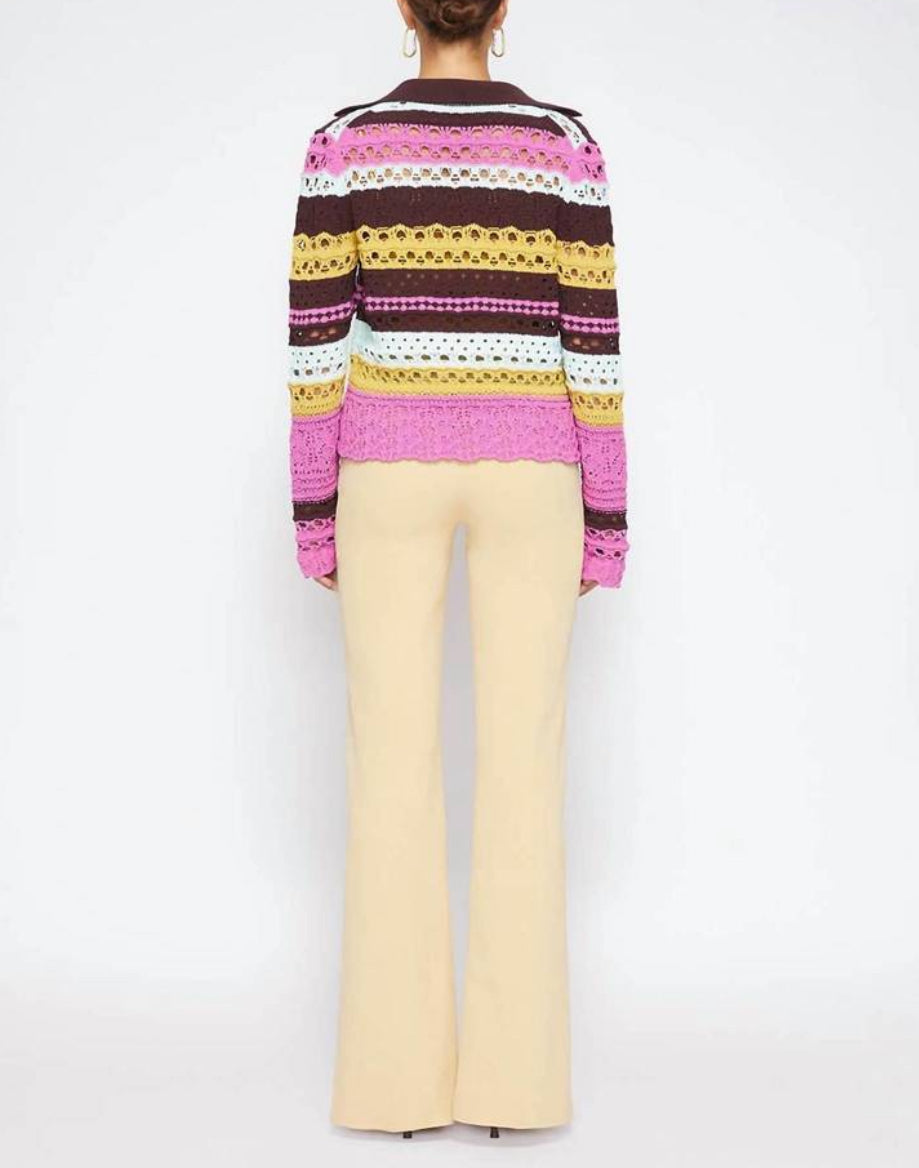 Jonathan Simkhai Roxana Macrame Pullover - Opera Pink Multi