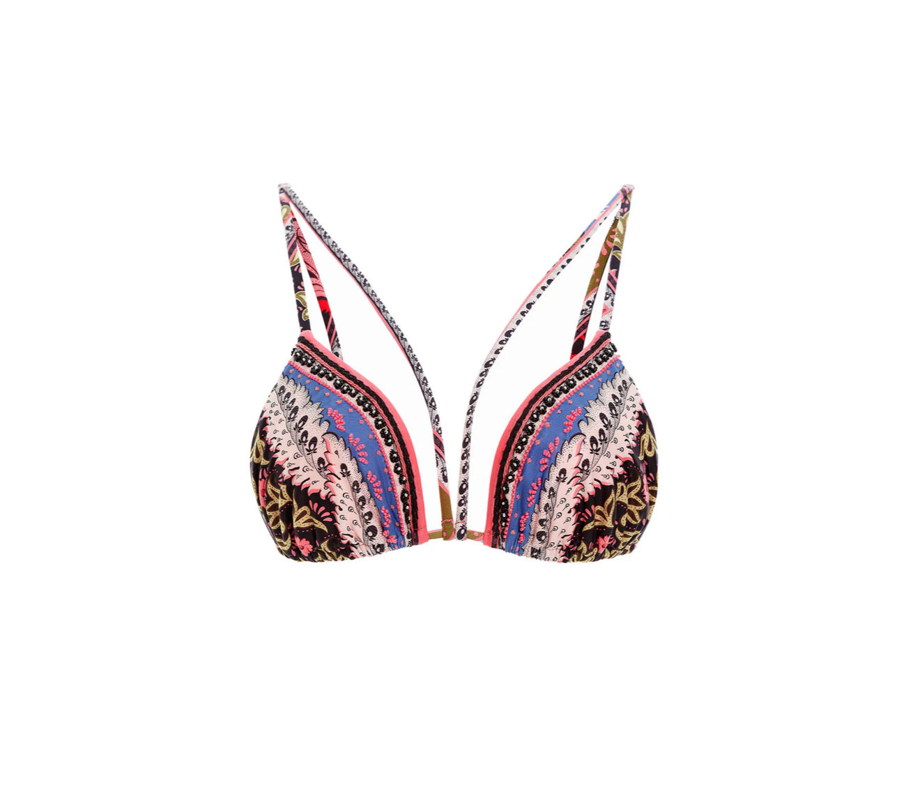 Agua Bendita Antiq Print Halle Beryl Bikini Set - Cornflower Blue