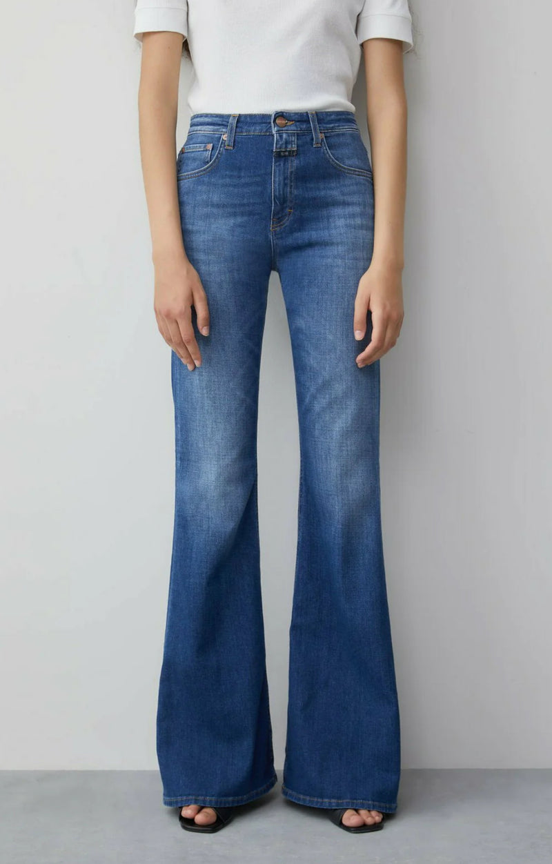 Closed Rawlin Flare Leg Jeans - Dark Blue