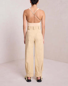 A.L.C. Vera Plunging Bodysuit - Straw