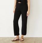 Monrow Boucle Knit Crop Pant - Black