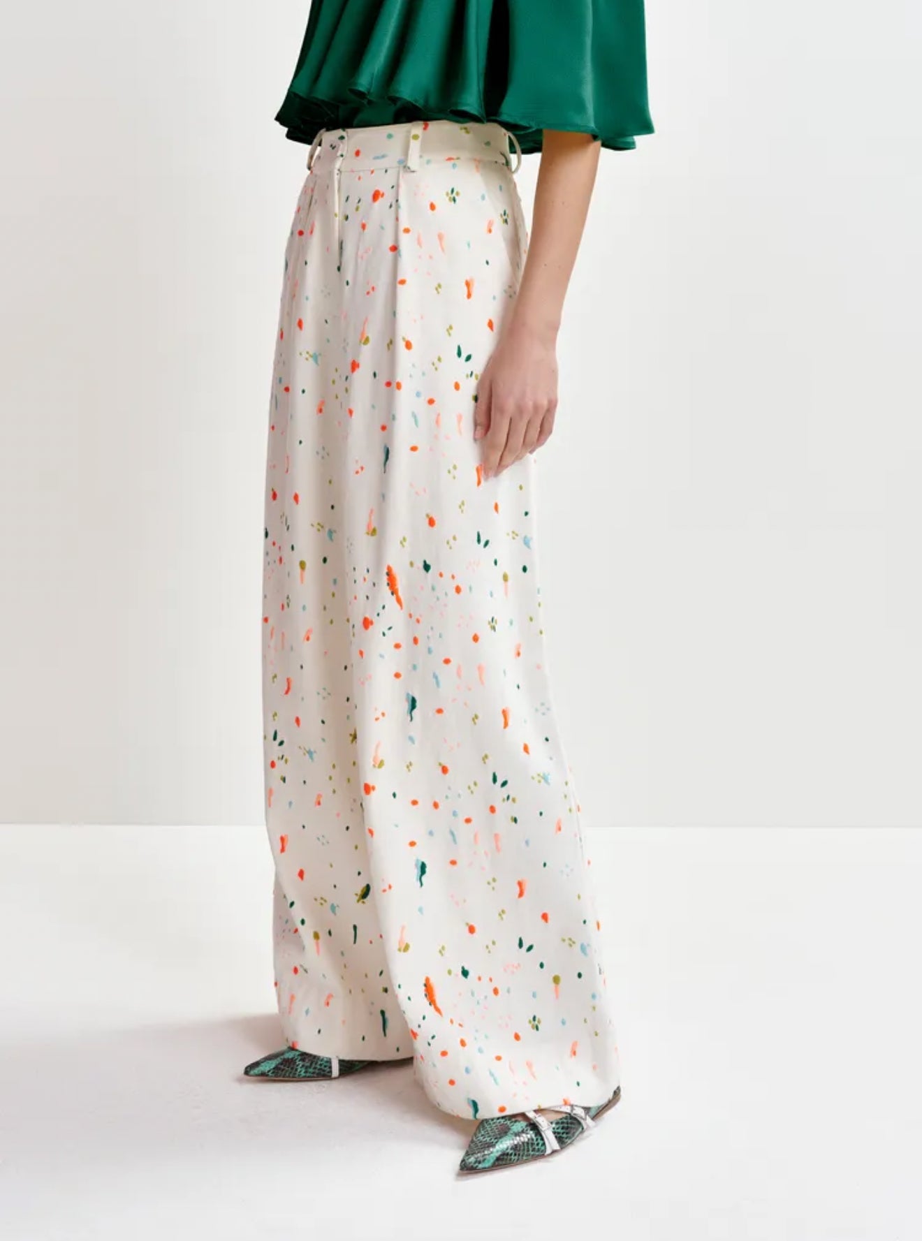 Essentiel Antwerp Hilmington Embroidered Pants - Multicolor/Off-White