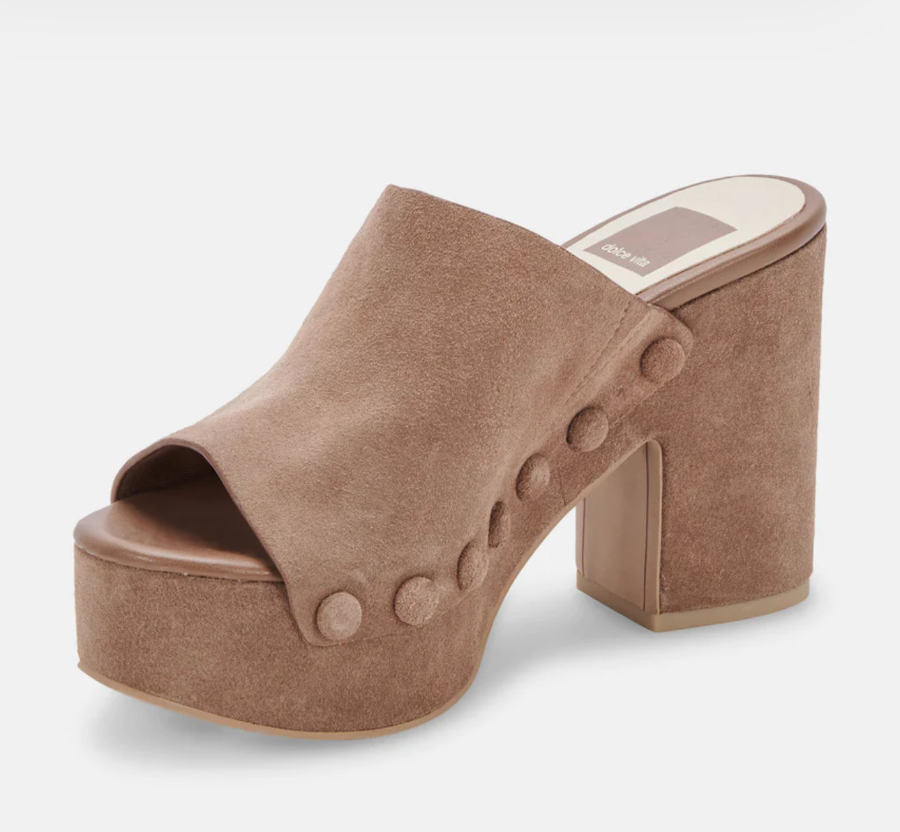 Dolce Vita Emol Platform Sandals - Mushroom Suede