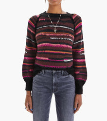 MOTHER Bell Sleeve Jumper Crop - Light Trails