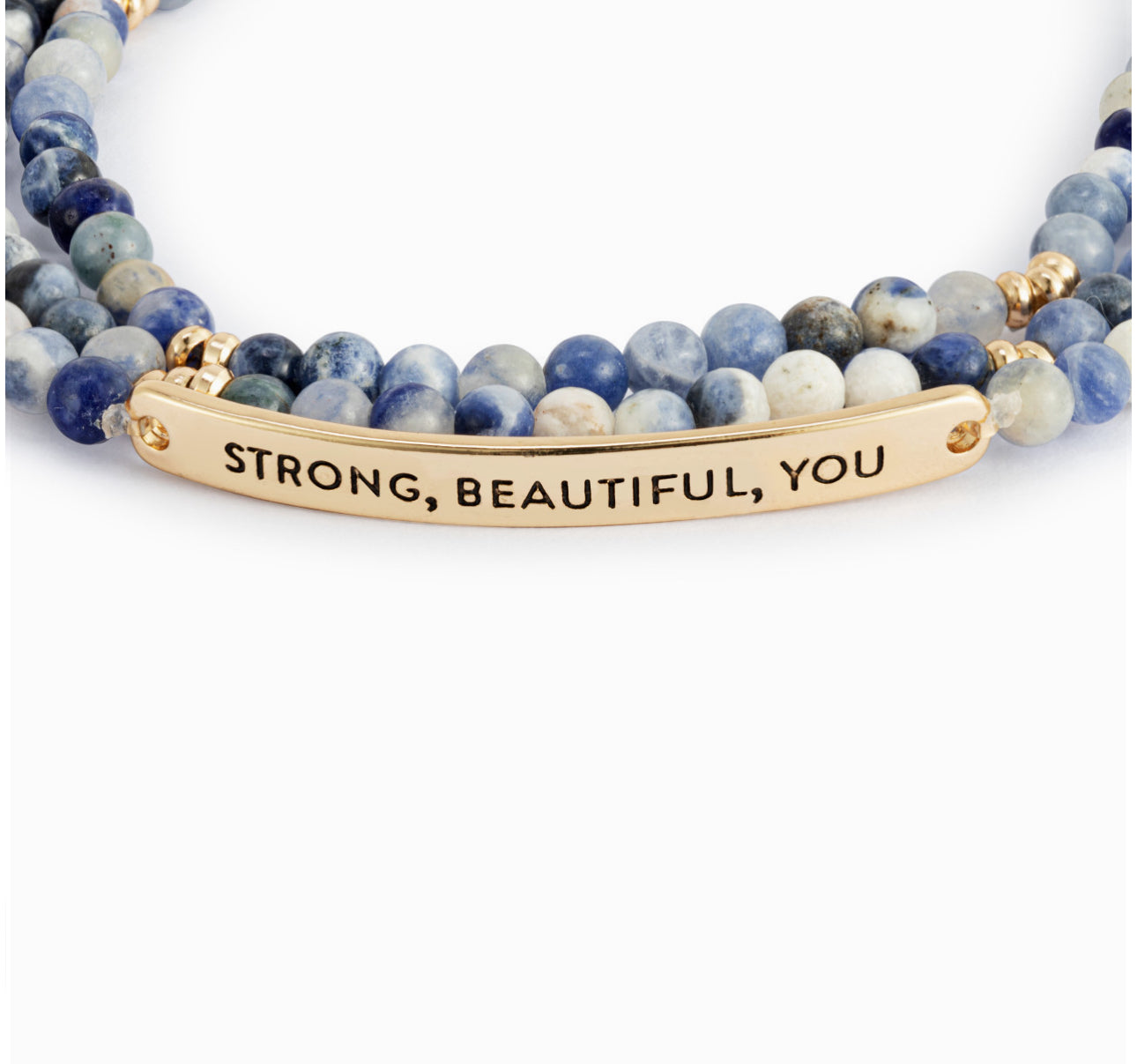 DEMDACO Strong-Beautiful-You Necklace/Bracelet - Blue Mix