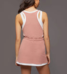 MICHI Sabato Dress - Pink Sand/White