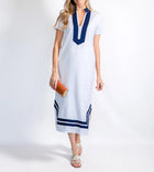 Sail To Sable Short Sleeve Classic Maxi Tunic - White