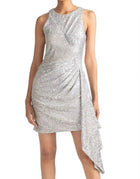 Shoshanna Banks Shimmering Dress - Silver