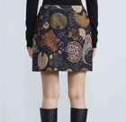 Lafayette 148 Bohemia Bloom Mini Skirt - Black