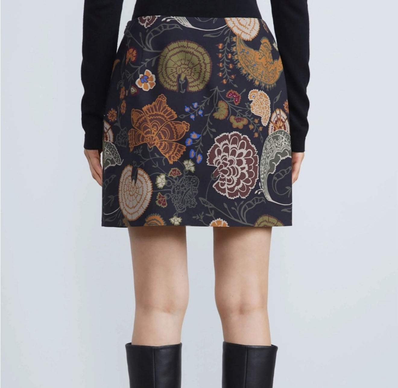 Lafayette 148 Bohemia Bloom Mini Skirt - Black