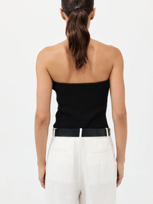 St. Agni Textured Knit Strapless Top - Black