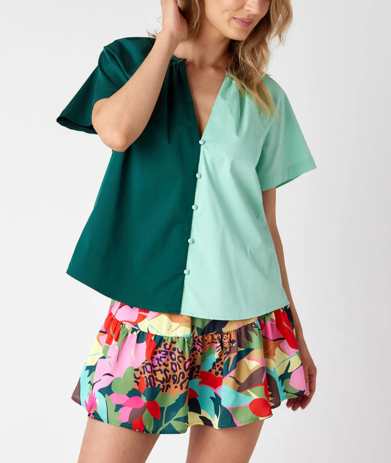 Crosby By Mollie Burch Cooper Top - Botanical Colorblock