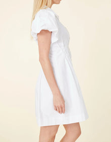 Dolce Cabo Poplin Statement Sleeve Dress - White