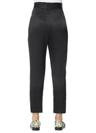 Michelle Mason Paperbag Cropped Trouser - Black