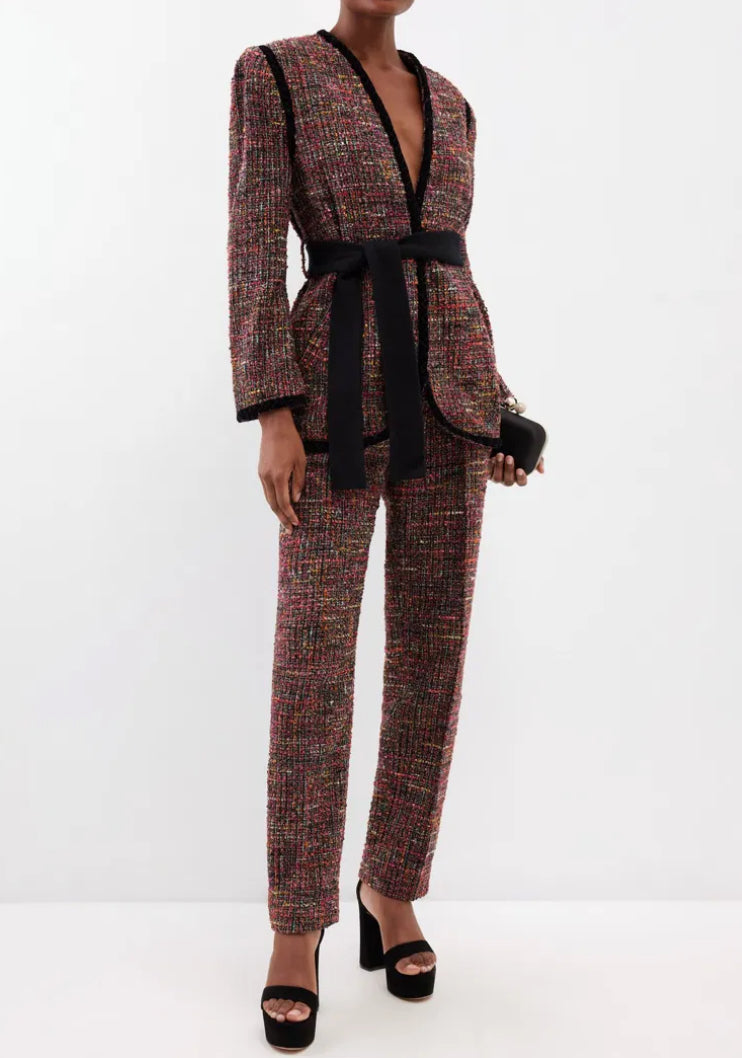 Saloni Multi Tweed Maxima Trouser - Motley