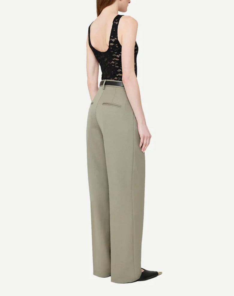 Anine Bing Carrie Trousers - Green Khaki